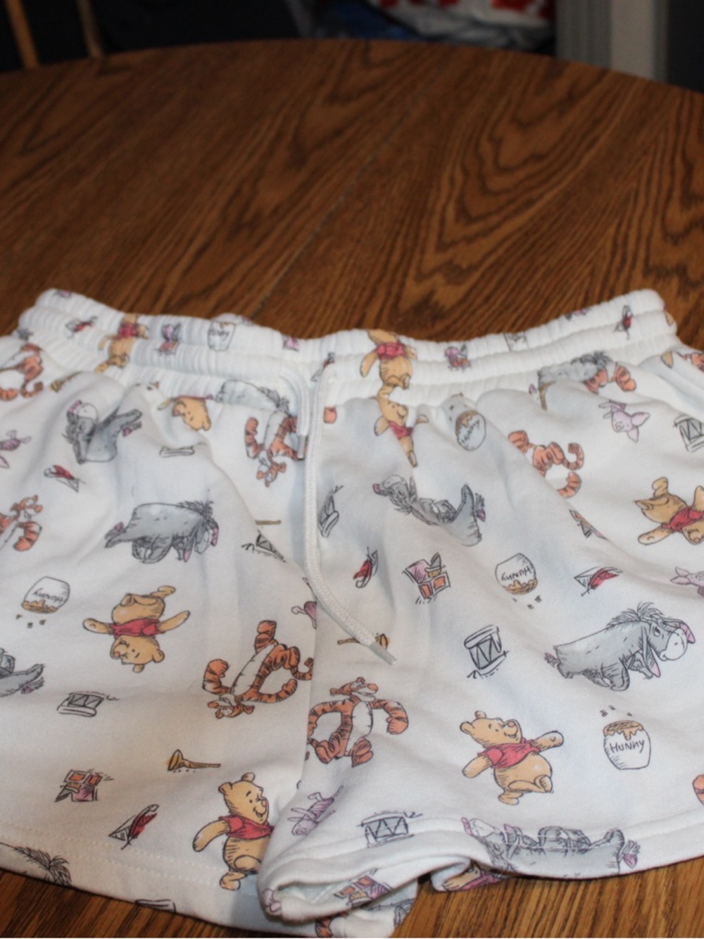 Juniors White Winnie the Pooh Cotton  Shorts